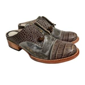 FreeBird by Steven MALENA Gray Leather Slip-On Shoes/ 7